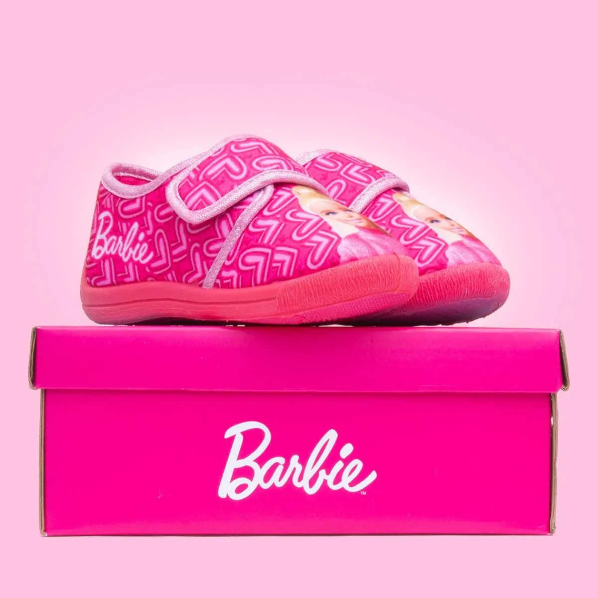 Kids Fuchsia Easy Fasten Slipper*Barbie Discount
