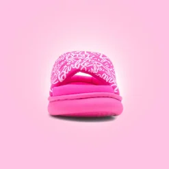 Kids Pink Open Toe Mule Slipper*Barbie Clearance