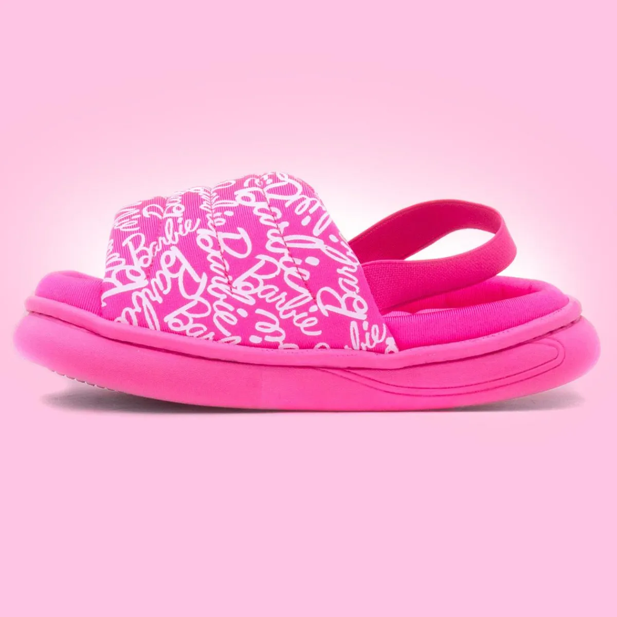 Kids Pink Open Toe Mule Slipper*Barbie Clearance
