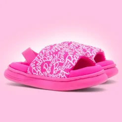 Kids Pink Open Toe Mule Slipper*Barbie Clearance