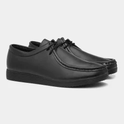 Bailey Mens Coated Leather Black Shoe*Beckett Hot