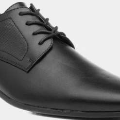Basil Mens Black Flat Lace Up Shoe*Beckett Outlet