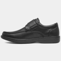 Emile Mens Black Easy Fasten Shoe*Beckett Clearance