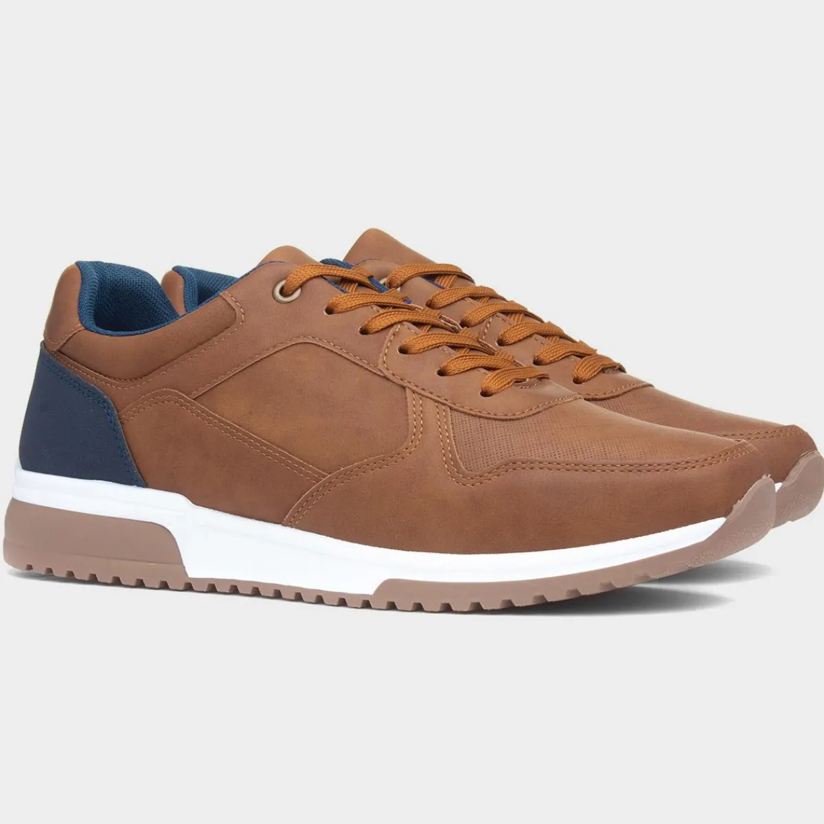 Emlyn Mens Tan Lace Up Casual Shoe*Beckett Sale
