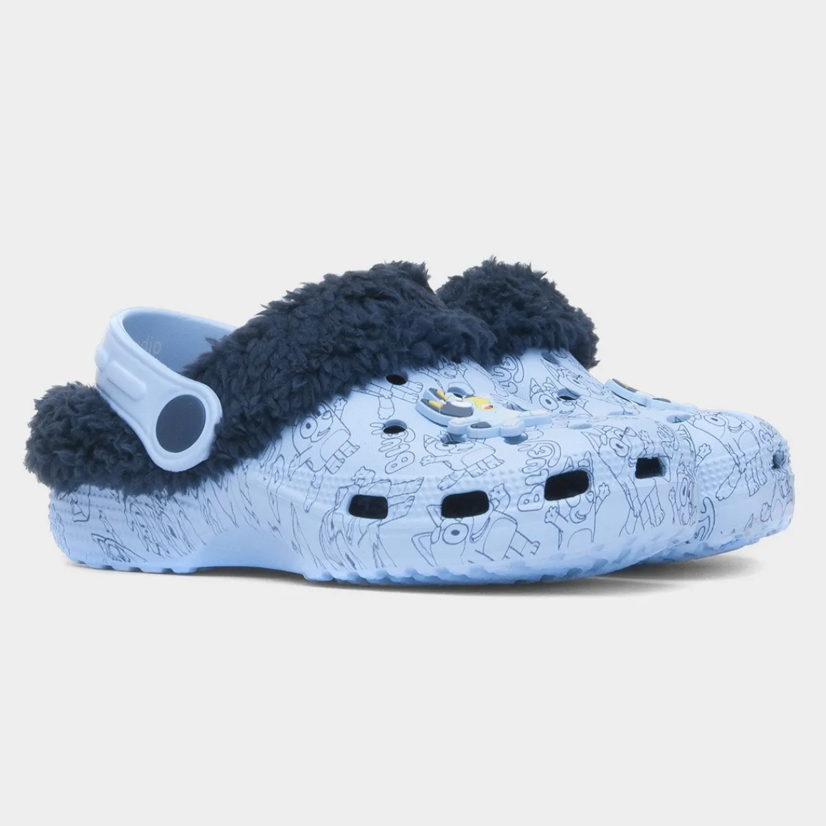 Borg Kids Blue Warm Lined EVA Clog*Bluey Discount