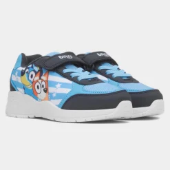 Stripe Kids Blue Easy Fasten Trainer*Bluey Clearance