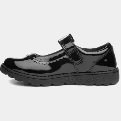 Avon Girls Black Easy Fasten Shoe*Buckle My Shoe Clearance