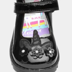 Castle Girls Black Unicorn Shoe*Buckle My Shoe Hot