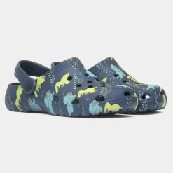Cannock Boys Navy Dinosaur Print EVA Clog*shoezone New