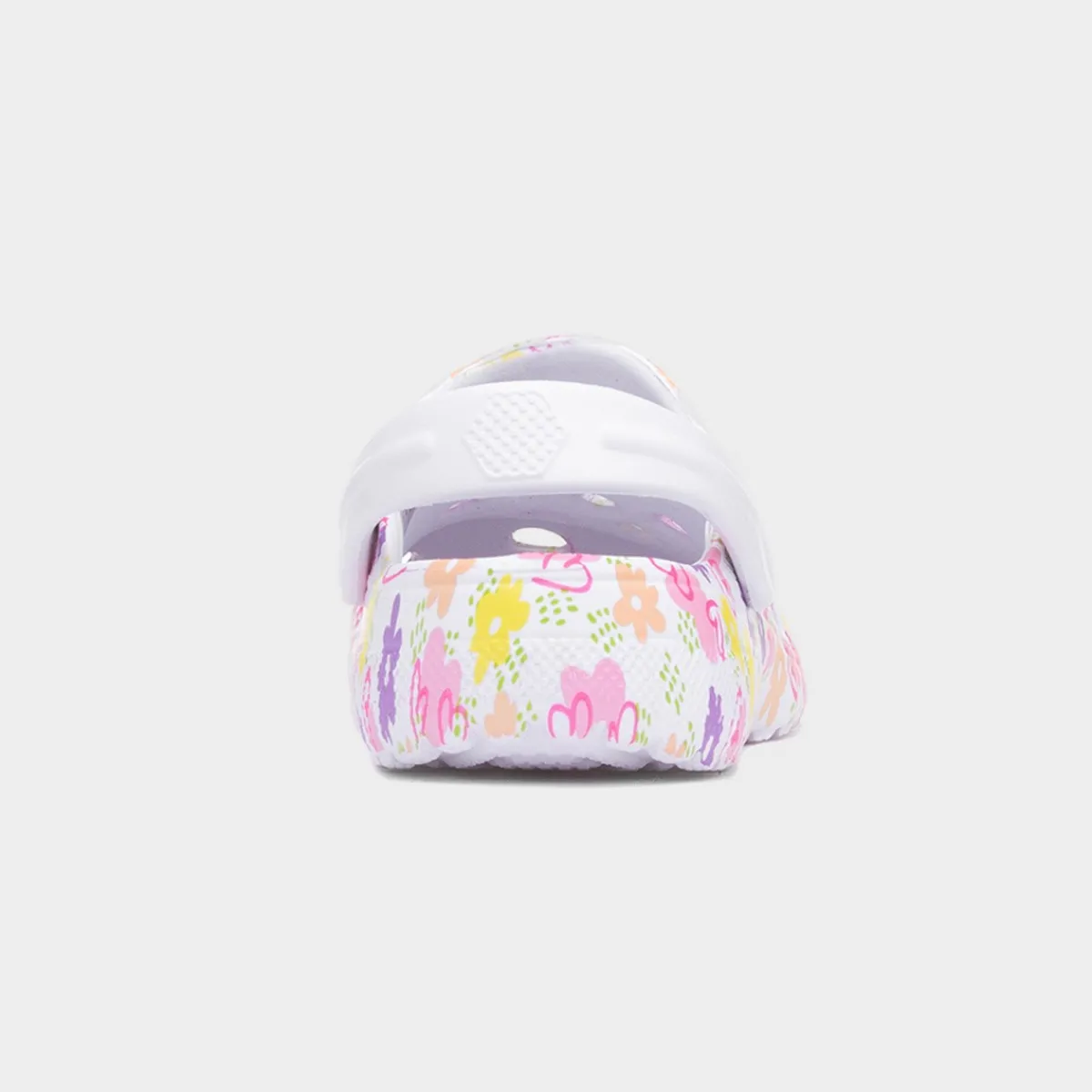 Cannock Girls White Flower Print EVA Clog*shoezone Discount