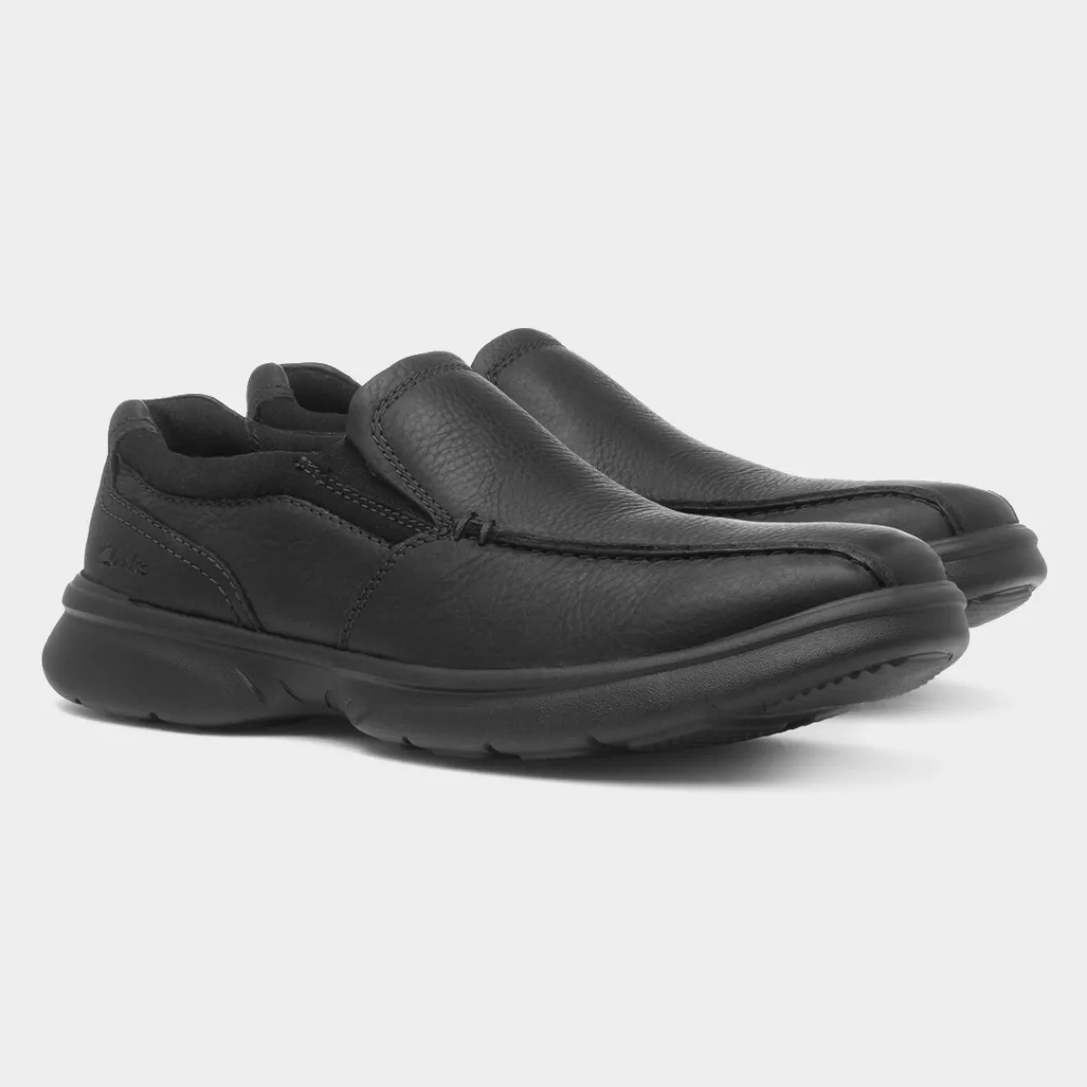 Bradley Step Back Mens Black Leather Shoe*Clarks Discount