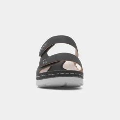 Andorra Womens Black Mule Sandal*Comfy Steps Hot