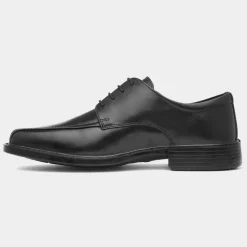 Conrad Mens Black Leather Shoe*Comfy Steps Discount