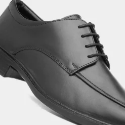 Conrad Mens Black Leather Shoe*Comfy Steps Discount