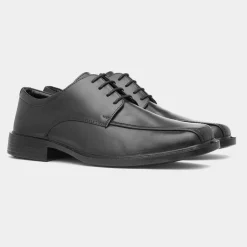 Conrad Mens Black Leather Shoe*Comfy Steps Discount