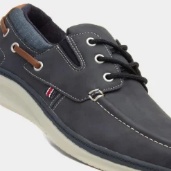 Harlan Mens Navy Boat Shoes*Comfy Steps Clearance