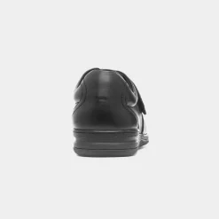 Malcolm Mens Black Leather Shoe*Comfy Steps Fashion