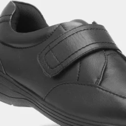 Malcolm Mens Black Leather Shoe*Comfy Steps Fashion