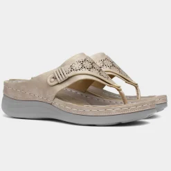 Malta Womens Toe Post Sandal*Comfy Steps New