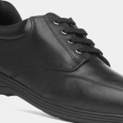 Maurice Mens Black Leather Shoe*Comfy Steps Discount