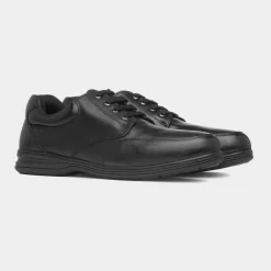 Maurice Mens Black Leather Shoe*Comfy Steps Discount