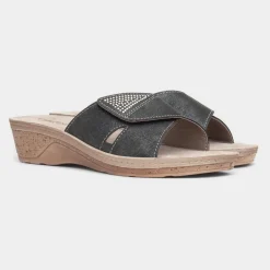 Nice Womens Wedge Mule Sandal*Comfy Steps Best