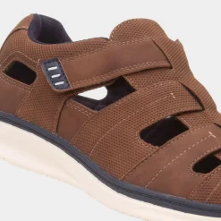 Ramsay Mens Tan Fisherman Shoe*Comfy Steps Hot
