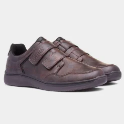Richard Mens Easy Fasten Shoe*Comfy Steps Clearance