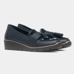 Yvonne Womens Navy Loafer*Comfy Steps Fashion