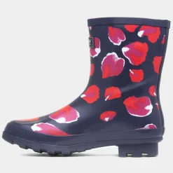 Badminton Womens Navy Petal Welly*Cotswold Fashion