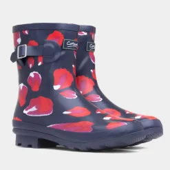 Badminton Womens Navy Petal Welly*Cotswold Fashion