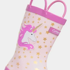 Puddle Girls Pink Unicorn Print Welly*Cotswold Outlet