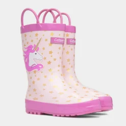 Puddle Girls Pink Unicorn Print Welly*Cotswold Outlet