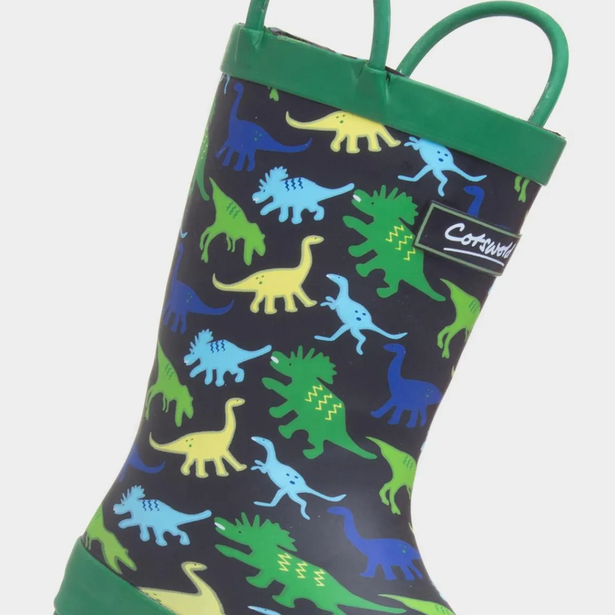 Sprinkle Boys Green Dinosaur Print Welly*Cotswold Fashion