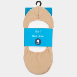 Crawley Womens 4 Pack Nude Shoe Liners*shoezone Online
