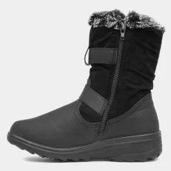 Ace Womens Black Calf Boot*Cushion Walk Best
