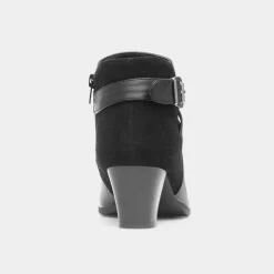 Andrea Womens Black Heeled Boot*Cushion Walk Outlet