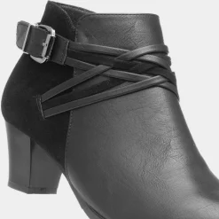 Andrea Womens Black Heeled Boot*Cushion Walk Outlet