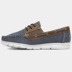 Ant Mens Navy & Brown Boat Shoe*Cushion Walk Fashion