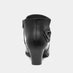 Ava Womens Black Heeled Boot*Cushion Walk Fashion
