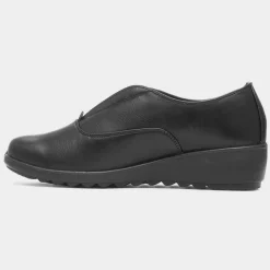 Bianca Womens Black Casual Wedge Shoe*Cushion Walk Sale