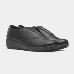 Bianca Womens Black Casual Wedge Shoe*Cushion Walk Sale