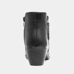 Bridget Womens Black Heeled Boot*Cushion Walk Best