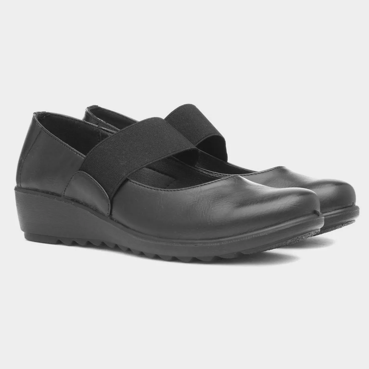 Cairo Womens Black Wedge Shoe*Cushion Walk Discount