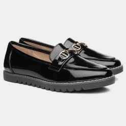 Carrie Womens Black Patent Loafer*Cushion Walk Best