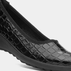 Chicago Womens Black Wedge Shoe*Cushion Walk Online