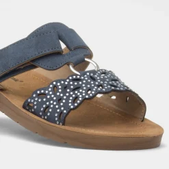 Christina Womens Navy Mule Sandal*Cushion Walk Best