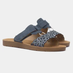 Christina Womens Navy Mule Sandal*Cushion Walk Best