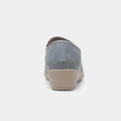 Christy Womens Blue Wedge Shoe*Cushion Walk Outlet