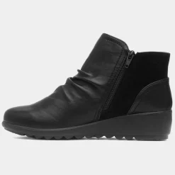 Darcey Womens Black Ankle Boot*Cushion Walk Discount